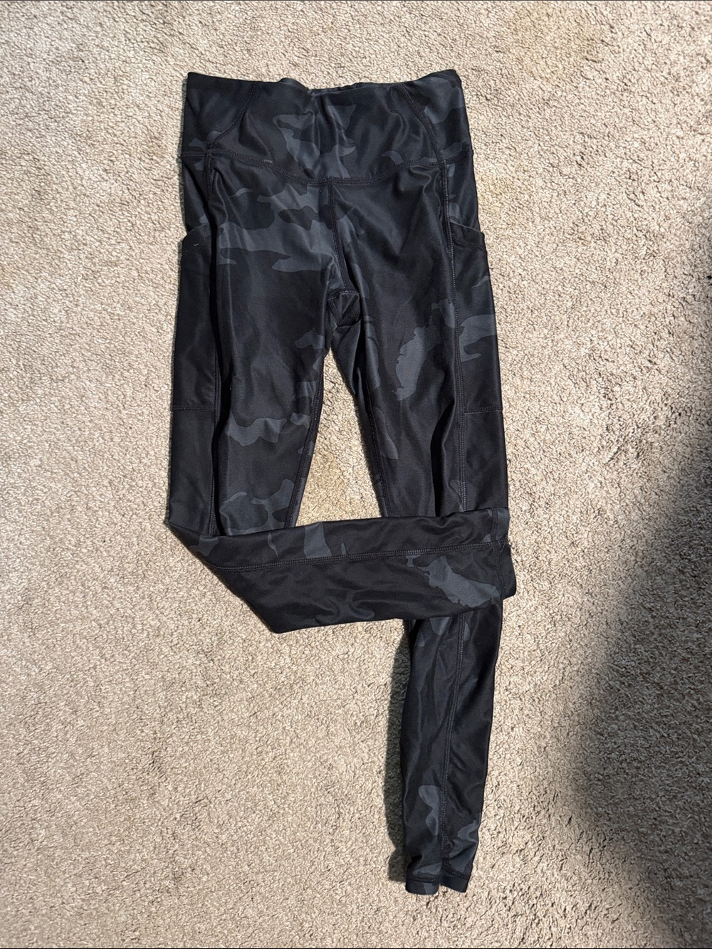 Prana Black Charcoal Camo Leggings